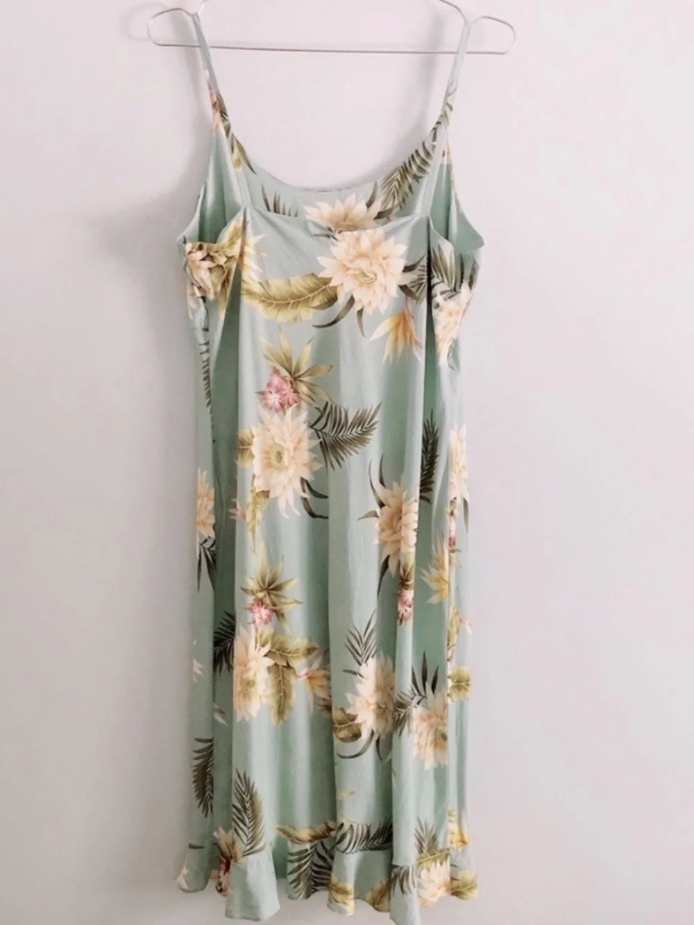 Two Palms Light Green Floral Midi Slip Dress - Picture 2 of 10